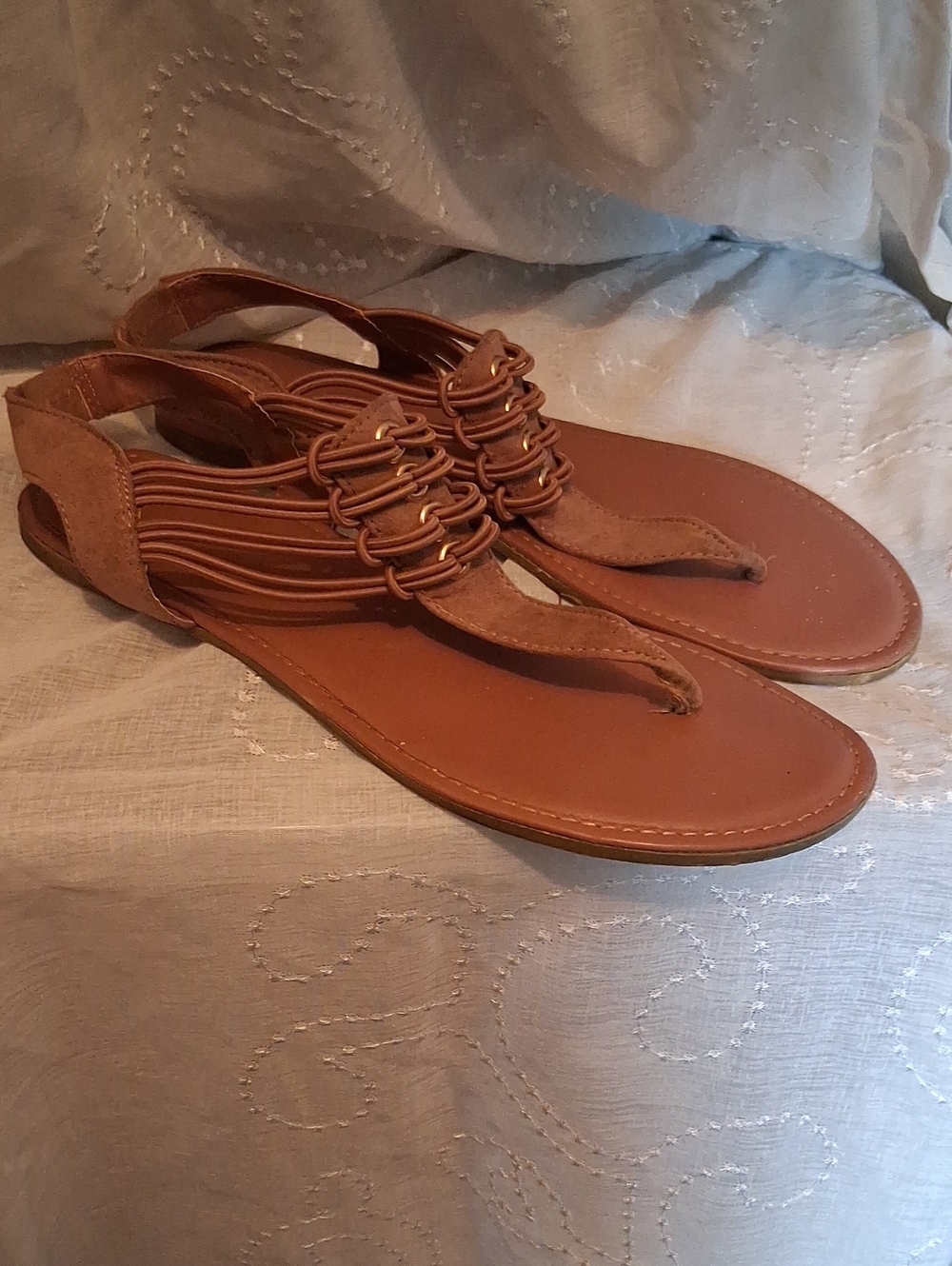 Rouge Helium Mauve Pink T-Strap Gladiator Sandals